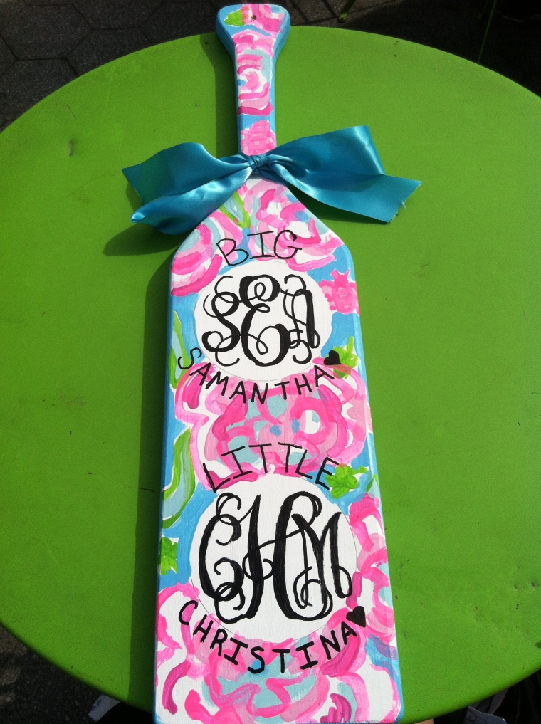 Lilly Pulitzer inspired Monogram Paddle